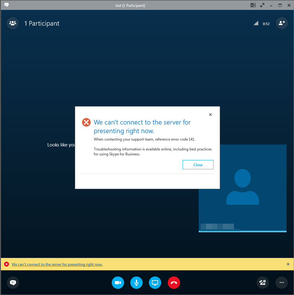 skype connection error windows 7